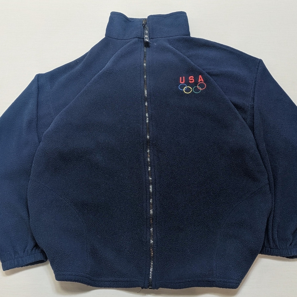 USA Olympics Fuzzy Quarter Zip XL